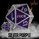 Silver Purple - Fuck Yeah Metal D20