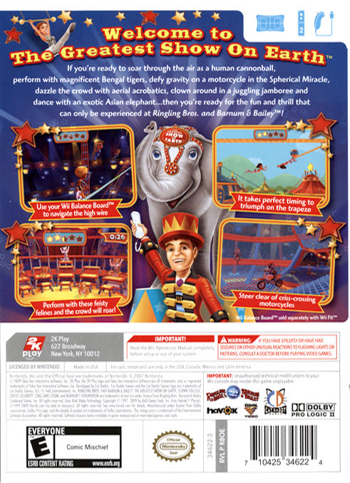 Ringling Bros & Barnum & Bailey Circus - Nintendo Wii Pre-Played
