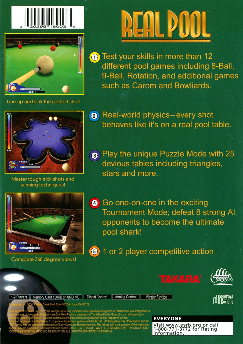 Real Pool - Playstation 2 Pre-Played