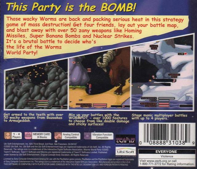 Worms World Party  - Playstation 1 Pre-Played