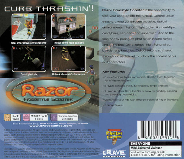 Razor Freestyle Scooter - Playstation 1 Pre-Played