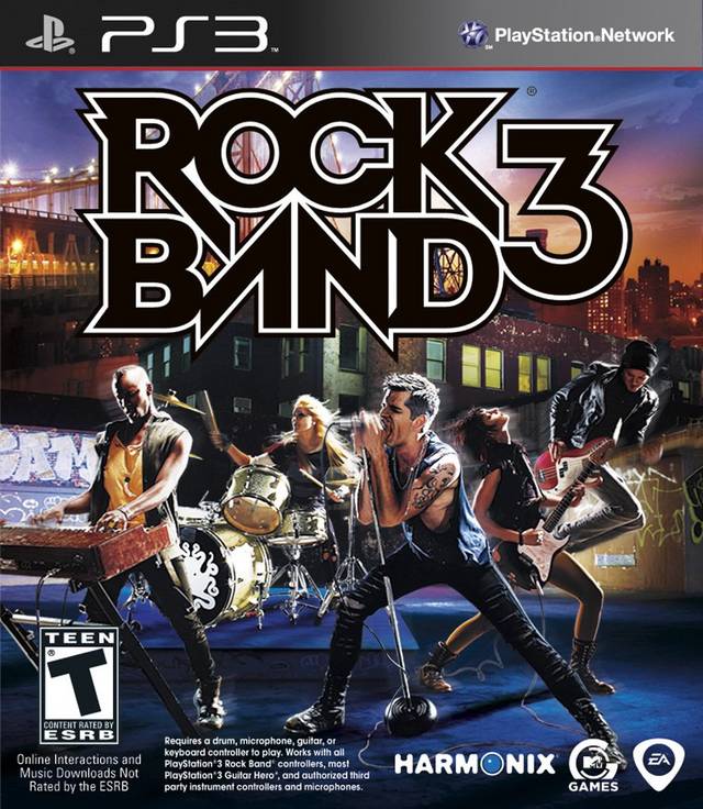 Rock Band 3 Front Cover - Playstation 3 Pre-Played
