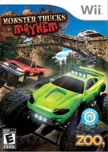 Monster Trucks Mayhem Front Cover - Nintendo Wii Pre-Played