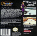 F-Zero Max Velocity Back Cover - Nintendo Gameboy Advance Pre-Played