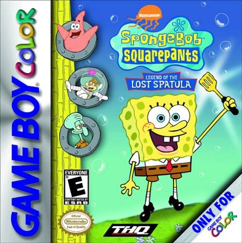 SpongeBob SquarePants: Legend of the Lost Spatula Front Cover - Nintendo Gameboy Color Pre-Played