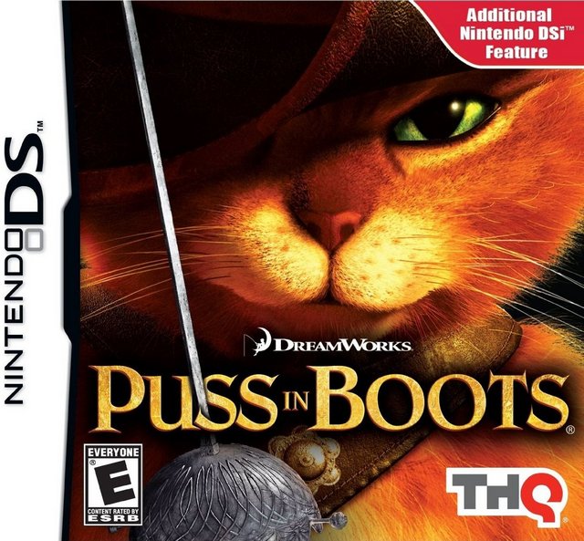 Puss in Boots Front Cover - Nintendo DS Pre-Played