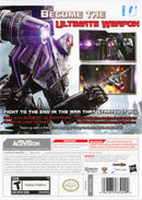 Transformers Cybertron Adventure Back Cover - Nintendo Wii Pre-Played