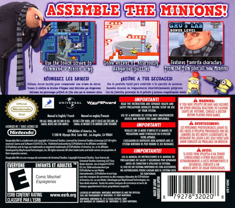 Despicable Me: The Game Minion Mayhem  - Nintendo DS Pre-Played