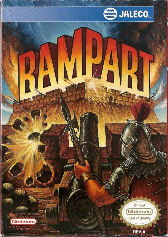 Rampart Front Cover - Nintendo Entertainment System, NES Pre-Played