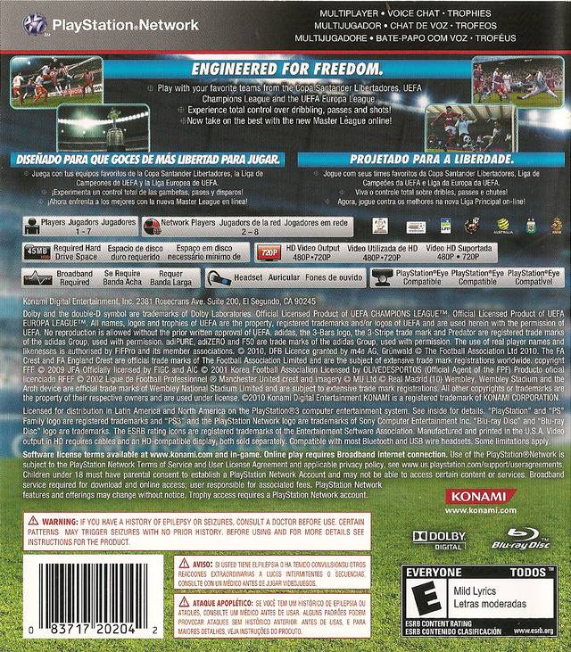Pro Evolution Soccer 2011 - Playstation 3 Pre-Played