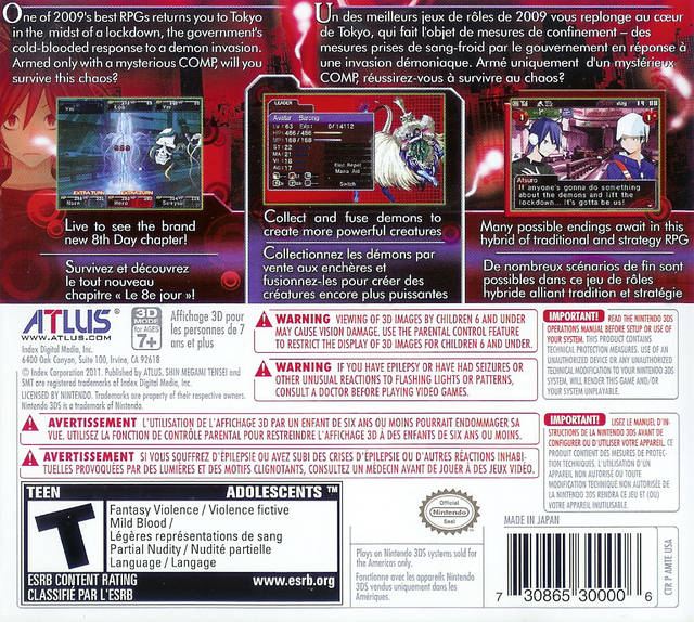 Shin Megami Tensei: Devil Survivor Overclocked - Nintendo 3DS Pre-Played