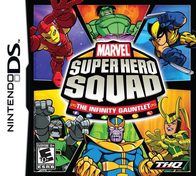 Marvel Super Hero Squad The Infinity Gauntlet Front Cover - Nintendo DS Pre-Played