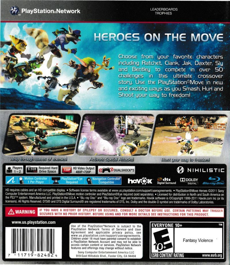 Playstation Move Heroes  - Playstation 3 Pre-Played