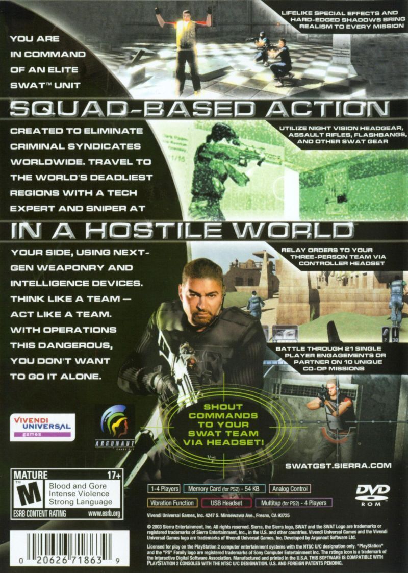 SWAT: Global Strike Team - Playstation 2 Pre-Played
