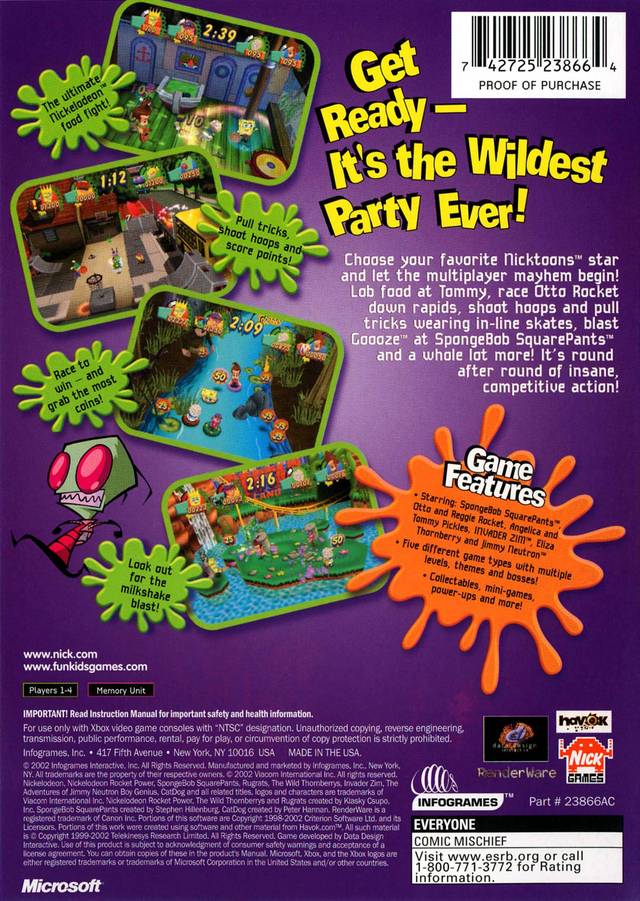 Nickelodeon Party Blast - Xbox Pre-Played