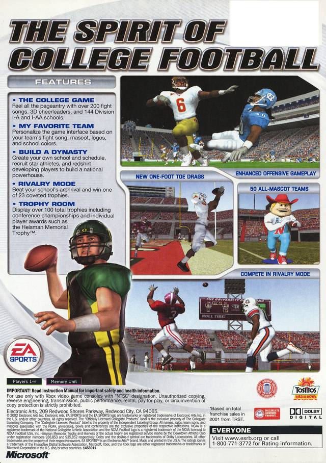 NCAA Football 03 - Xbox Pre-Played