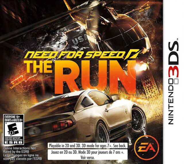 Need for Speed: The Run Front Cover - Nintendo 3DS Pre-Played