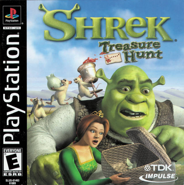 Shrek Treasure Hunt Front Cover - Playstation 1 Pre-Played