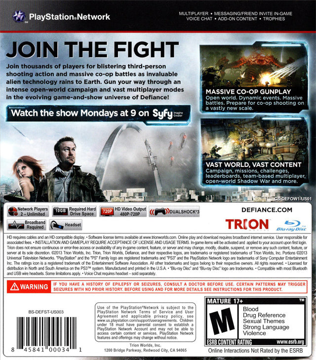 Defiance - Playstation 3 Pre-Played