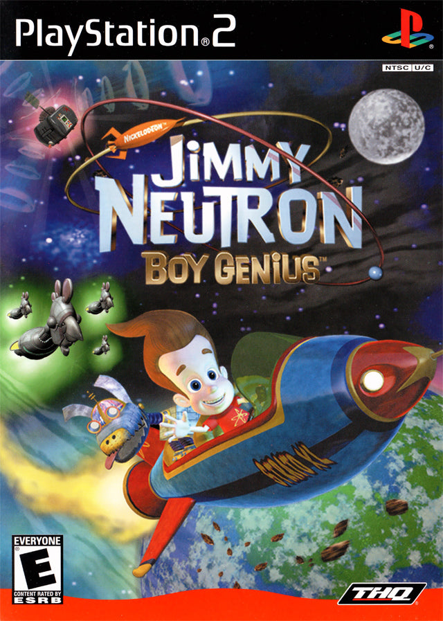 Jimmy Neutron Boy Genius Front Cover - Playstation 2 Pre-Played