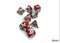 Lab Dice 8 - Gemini Red-Steel/white Polyhedral 7-Die Set