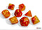 Lab Dice 8 - Gemini Gellow Red/yellow Luminary 7-Die Set