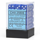 Chessex Opaque 12mm D6 Blue/White (36)
