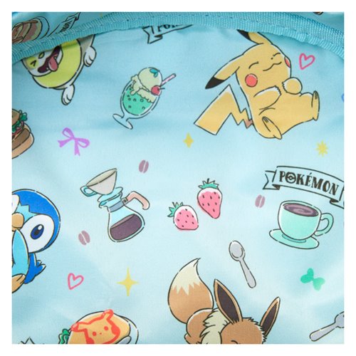 Pokemon Pastel Gingham Cafe Triple Pocket Backpack