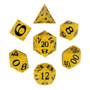 Cheese Black Number Metal Dice Set