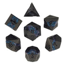 Galactic Flow Gunmetal Matte Color-Shift Glitter Metal Dice Set