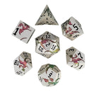 Dragon Attack Silver Purple Green Color Shift Metal Dice Set