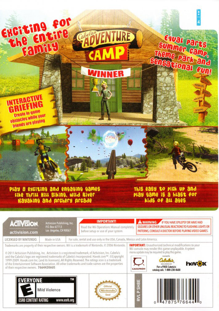 Cabela's Adventure Camp - Nintendo Wii Pre-Played