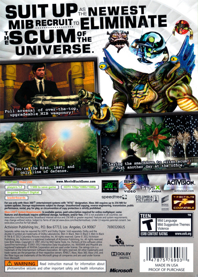 Men in Black Alien Crisis  - Xbox 360 Pre-Played