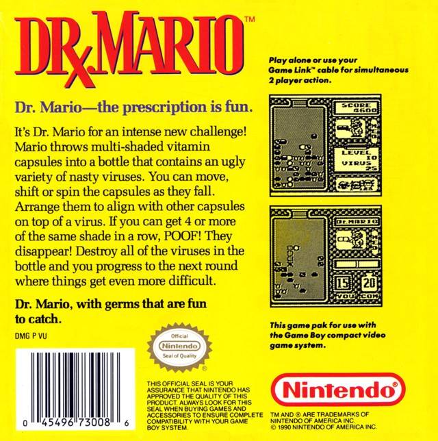 Dr. Mario - Nintendo Gameboy Pre-Played