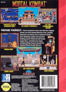 Mortal Kombat Back Cover - Sega Genesis Pre-Played
