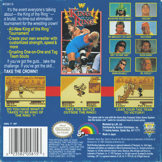 WWF King of the Ring - Nintendo Gameboy Pre-Played