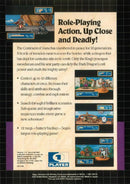 Shining Force Back Cover - Sega Genesis Pre-Played
