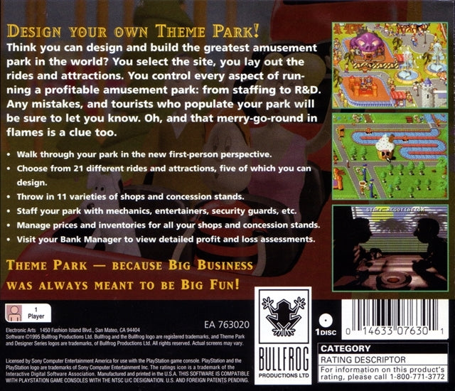 Theme Park - Playstation 1 Pre-Played
