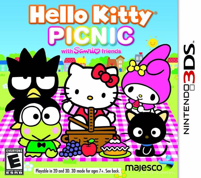 Hello Kitty Picnic Front Cover - Nintendo 3DS Pre-Played