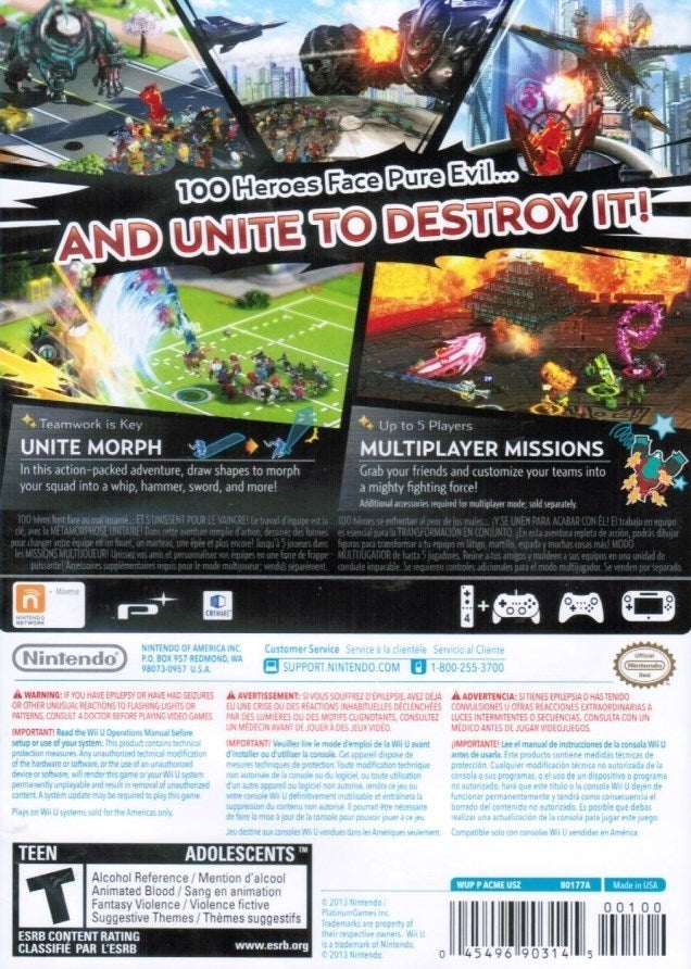 The Wonderful 101 (Sealed) - Nintendo WiiU