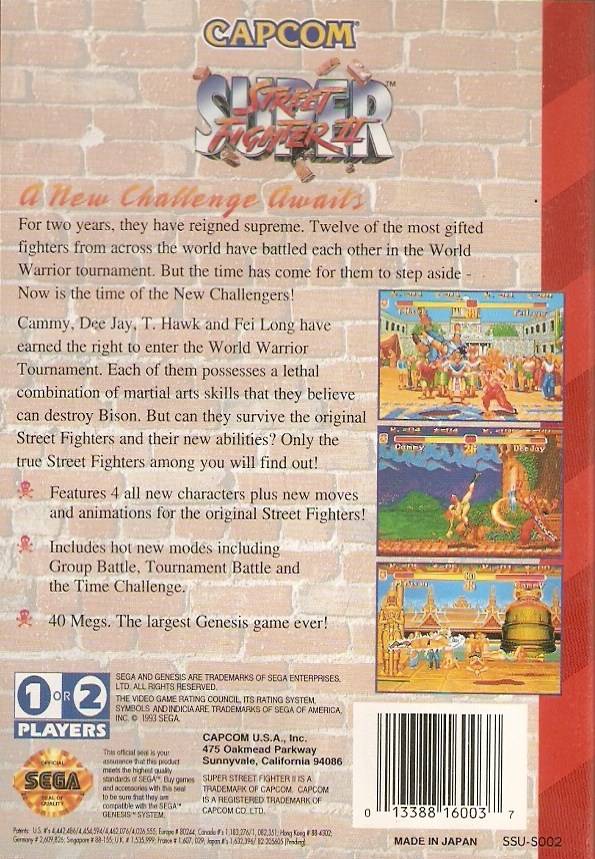 Super Street Fighter 2 - Sega Genesis Pre-Played