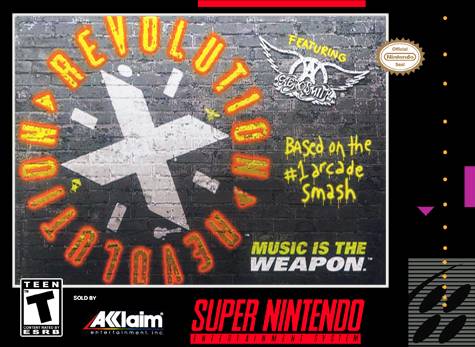 Revolution X Music the Weapon Front Cover - Super Nintendo, SNES Pre-Played