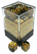 Chessex Gemini 6 12mm D6 Black Gold/Silver (36)