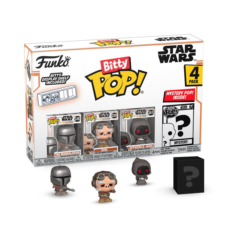 Star Wars Bitty Pop! The Mandalorian - Mandalorian with Pistol 4-Pack