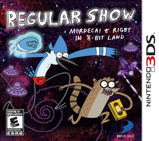 Regular Show Mordecai and Rigby in 8-Bit Land Front Cover - Nintendo 3DS Pre-Played