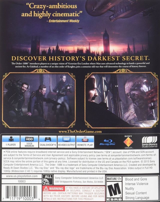 The Order 1886 - Playstation 4 Pre-Played