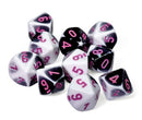 Gemini Polyhedral - Black White/Pink (D10 Set of 10)