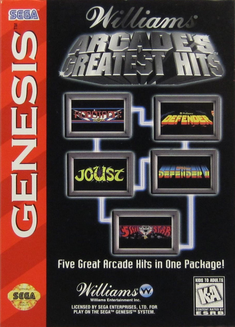 Williams Arcade's Greatest Hits - Sega Genesis Pre-Played