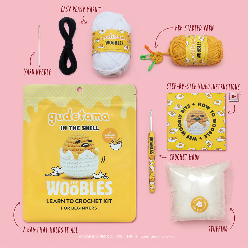 Gudetama in the Shell Crochet Kit