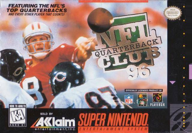 NFL Quarterback Club 96 Front Cover - Super Nintendo  SNES Pre-Played